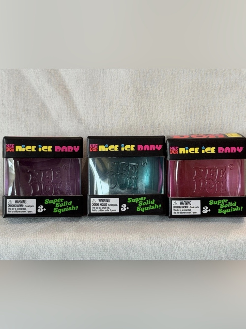 NeeDoh Nice Ice Baby Super Solid Squish! Mini Cube